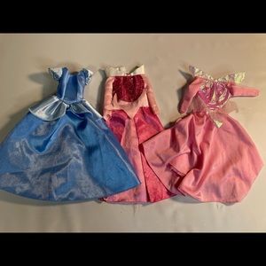 Disney princess cinderalla fashion doll dresses lot 3